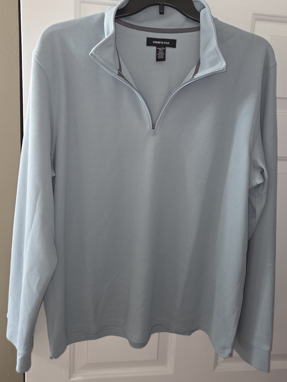 Kenneth Cole Men’s Pale Blue Half-Zip Sweater SIZE XXL